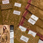 Unstitched Suit, Full Embroidery, Sequin Work & Heavy Net Dupatta, for Women