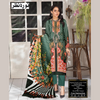 Unstitched Suit, Double Head Sequence with Matching Dupatta & Dyed Trouser, for Women