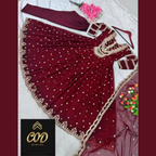 Chiffon Zarri Embroidered Maxi with Border Emb Dupatta - 3-Piece Set