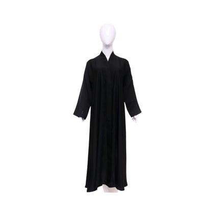 Abaya, Black Diamante with V Neckline - Size Small, for Women