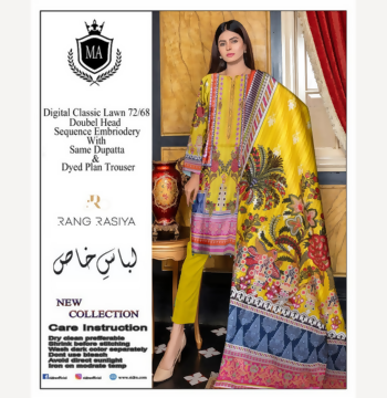 Unstitched Suit, Sophisticated Elegance, Classic Lawn Ensemble, for Women