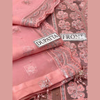 Unstitched Suit, Beautiful Embroidery On Organza, for Women