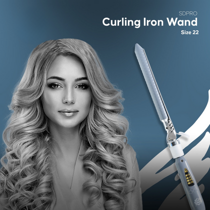 Hair Curling Rod, Professional Teflon with Temperature Control - 22mm