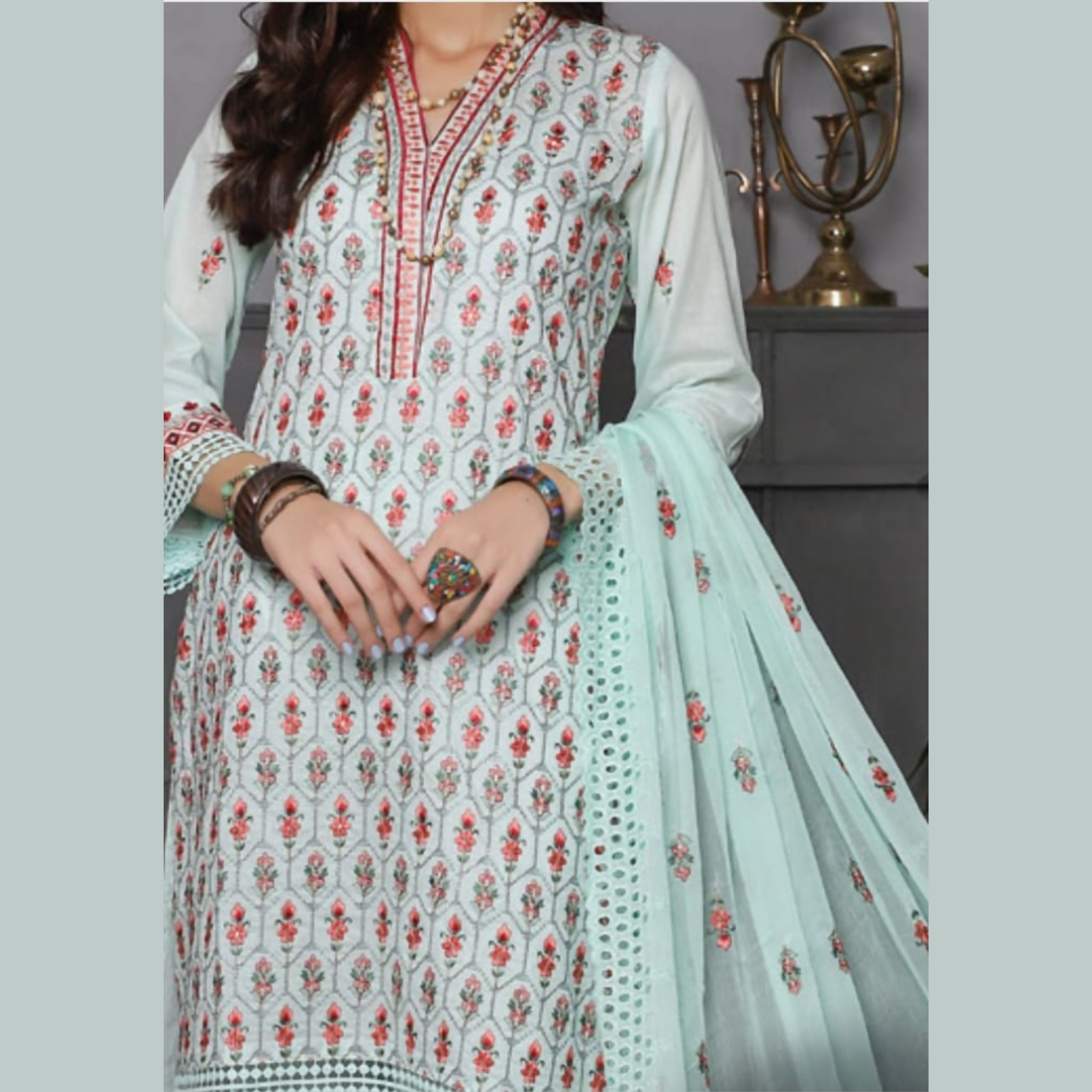 Unstitched Suit, Embroidered Gullgee, Exquisite Elegance & Luxury, for Ladies