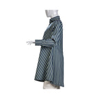 Shirt, Alluring Navy Blue & Green Striped Cotton, for Women