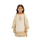 Unstitched Suit, Embroidered Chiffon & Net Suit Set, for 5-13 Years