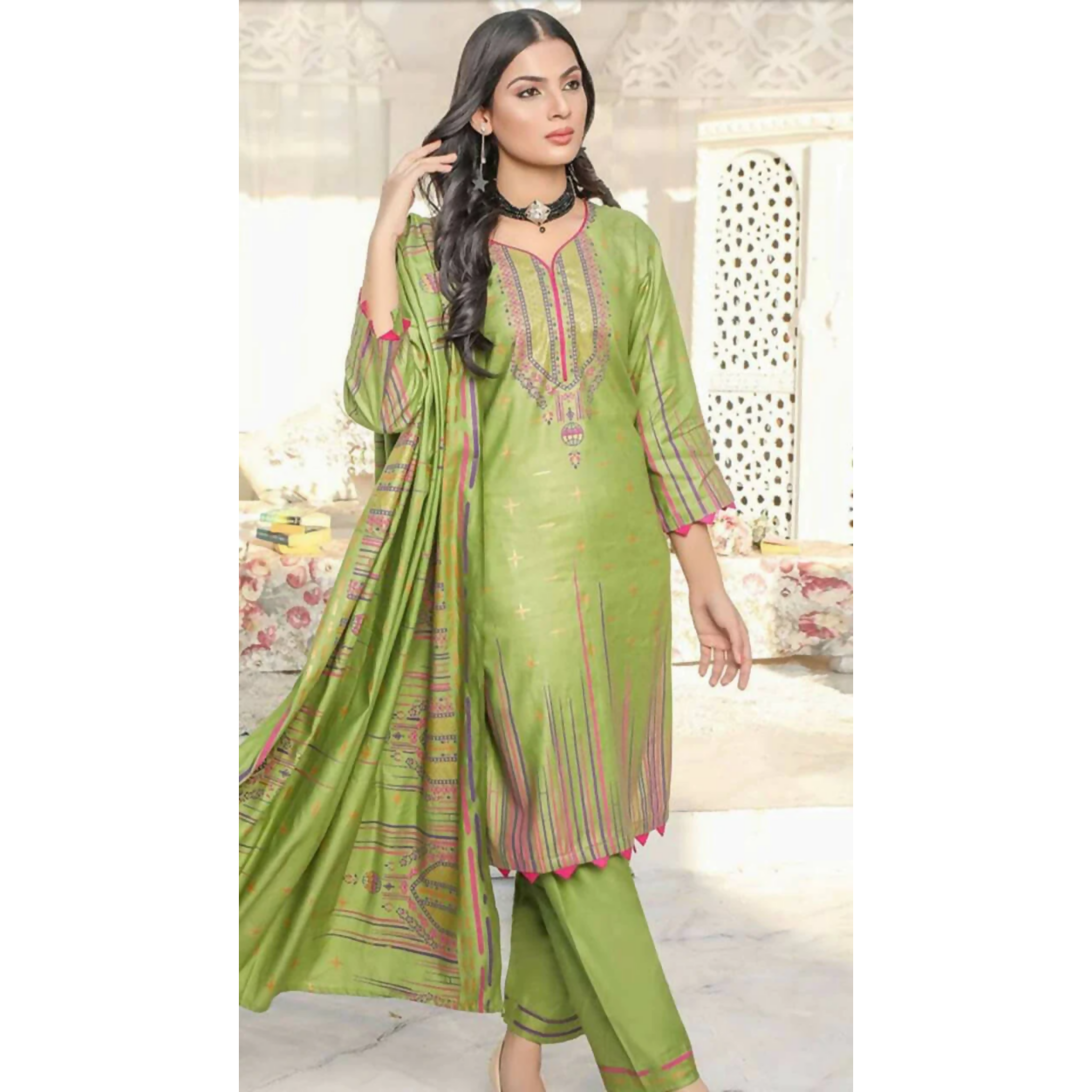 Clothes, Vibrant Printed Lawn Set, Shirt, Dupatta & Trouser, for Ladies'