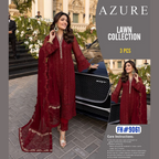 Unstitched Suit, Front Showcases Full Heavy Embroidery Work, for Women