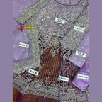 Unstitched Suit, Wedding Frock Maxi Dress with Embroidered Dupatta, for Women