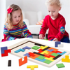 Puzzle Board, Wooden Tangram & Vibrant Tangram Fun, for Kids'