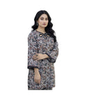 Suit, Enchanting Butterfly Print Viscose Lawn Two-Piece Ensemble, for Women