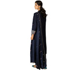 Suit, Embroidered 3Pc Ensemble with Pearls & Shell Buttons, Traditional-Contemporary Fusion