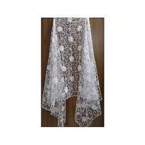 Net Dupatta, Exquisite & Embroidered Elegance, for Women