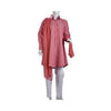 Shirt, Dazzling French Pink Striped Cotton, Comfort & Modern Elegance, for Women