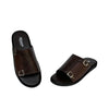 Slippers, Brown Synthetic Leather & Stylish Comfort, for Men