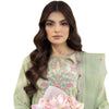 3 Piece Suit, Green Breathable Elegance in Fine Lawn & Cambric Cotton