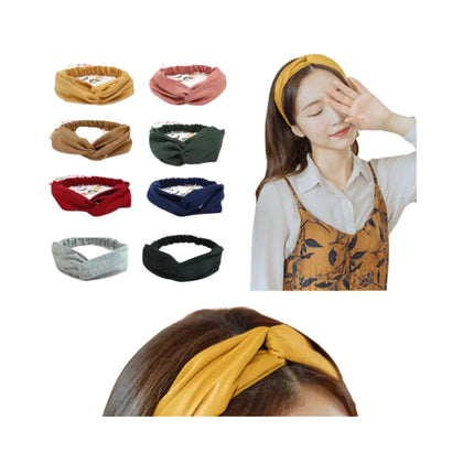 Hair Band, Silk Fabric & Criss Cross Printed Handmade Hair Accessories, for Girl
