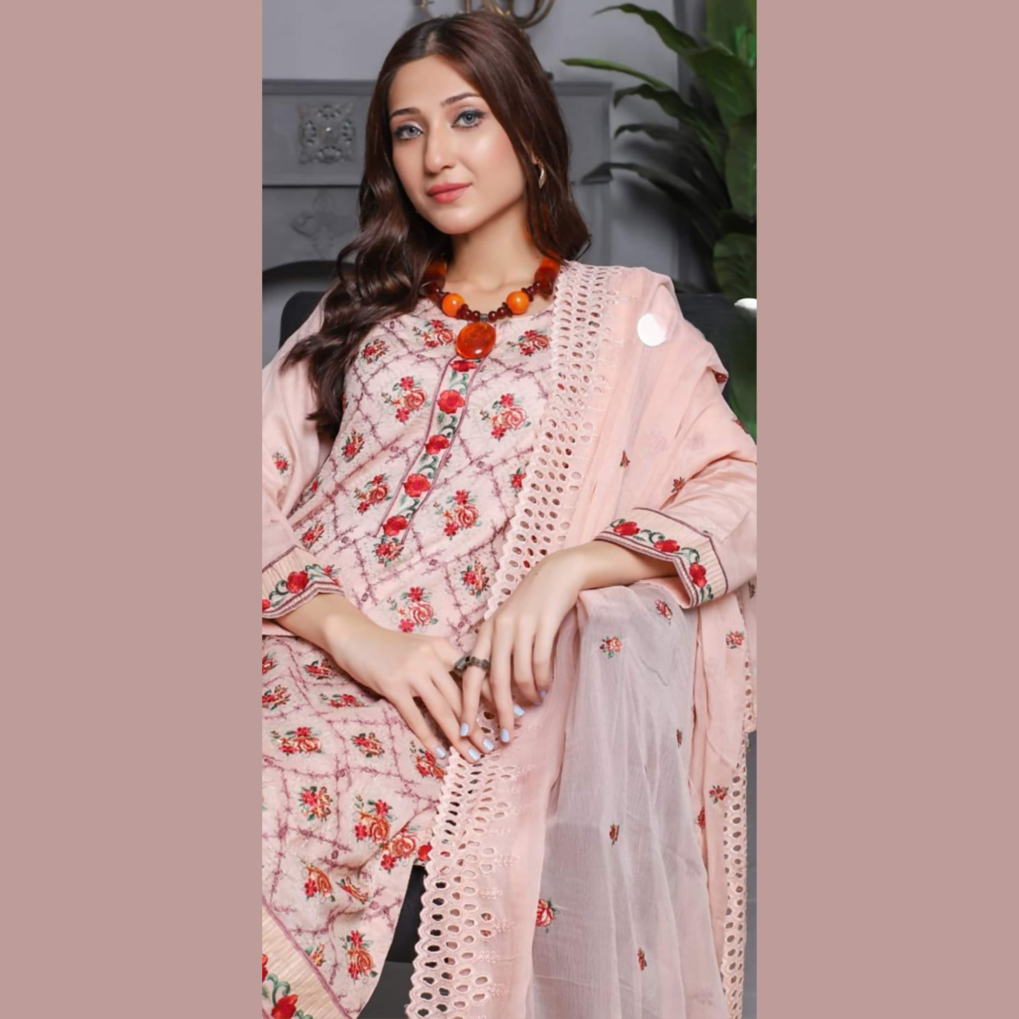 Unstitched Suit, Embroidered Gullgee, Exquisite Elegance & Luxury, for Ladies