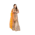 Stitched Suit, Maysoori Shirt with Net Dupatta & Embroidered Lehenga, for Women
