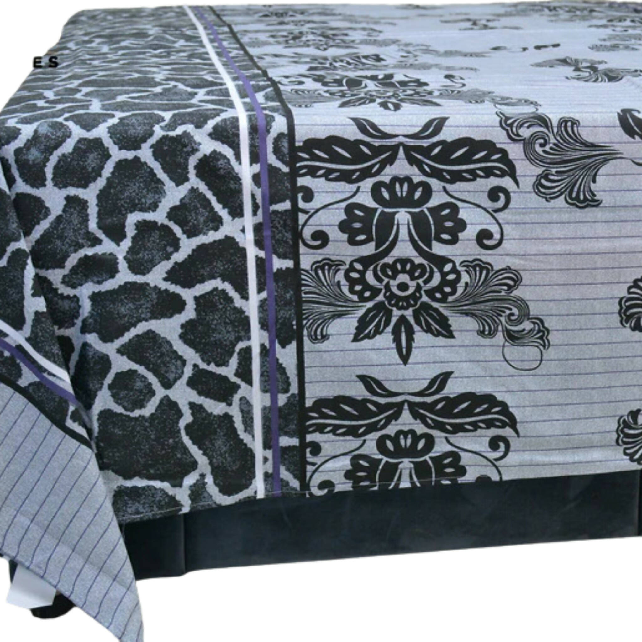 Bed Sheet, Bold Blooms, Black Floral Polycotton