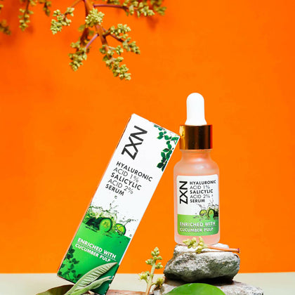 Face Serum, NXZ HYALURONIC ACID 1% SALICYLIC ACID 2% Enriched with Cucumber Pulp
