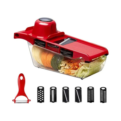 Vegetable Cutter, with Stainless Steel Blade & Bonus Accessories, for Precise Kitchen Prep