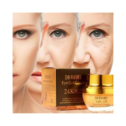 Eye Gel Cream: 24K Gold - Eliminate Wrinkles, Dark Circles - for Women