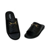 Slipper, Black Synthetic Leather & Elevate Your Casual Comfort, for Men