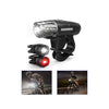 Bicycle Front Light, Waterproof & Rechargeable with 2 Back Lights