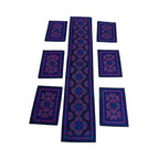 Table Runner Set, andmade Ari Work with 6 Table Mats - Elegant Patchwork Design