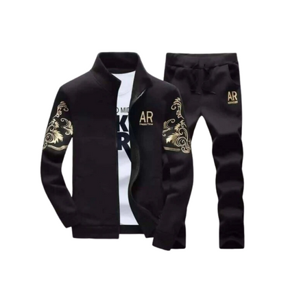 Tracksuit, Warmth Meets Style, JBi Ar Black Bomber in Cozy Fleece, for Men