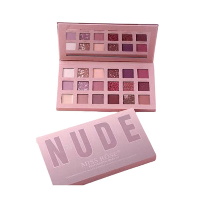 Eyeshadow Palette, Miss Rose Nube 18 Colors, Innovative Nude Makeup Revolution