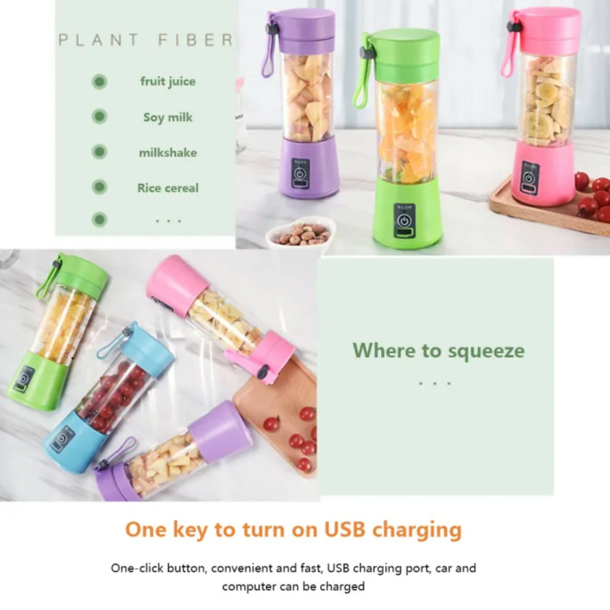 Juicer Blenders, Blend, Mix, and Juice On-The-Go with the USB Portable