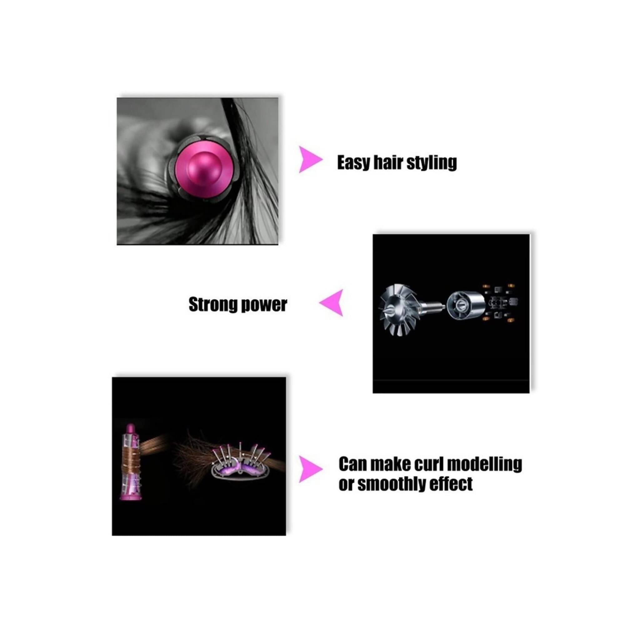 Hair Dryer Brush Set, Hair Styler, for Various Styles Compact & Lightweight