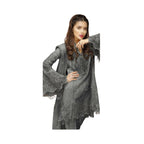 Unstitched Suit, White Organza Elegance with Intricate Handwork, for Women