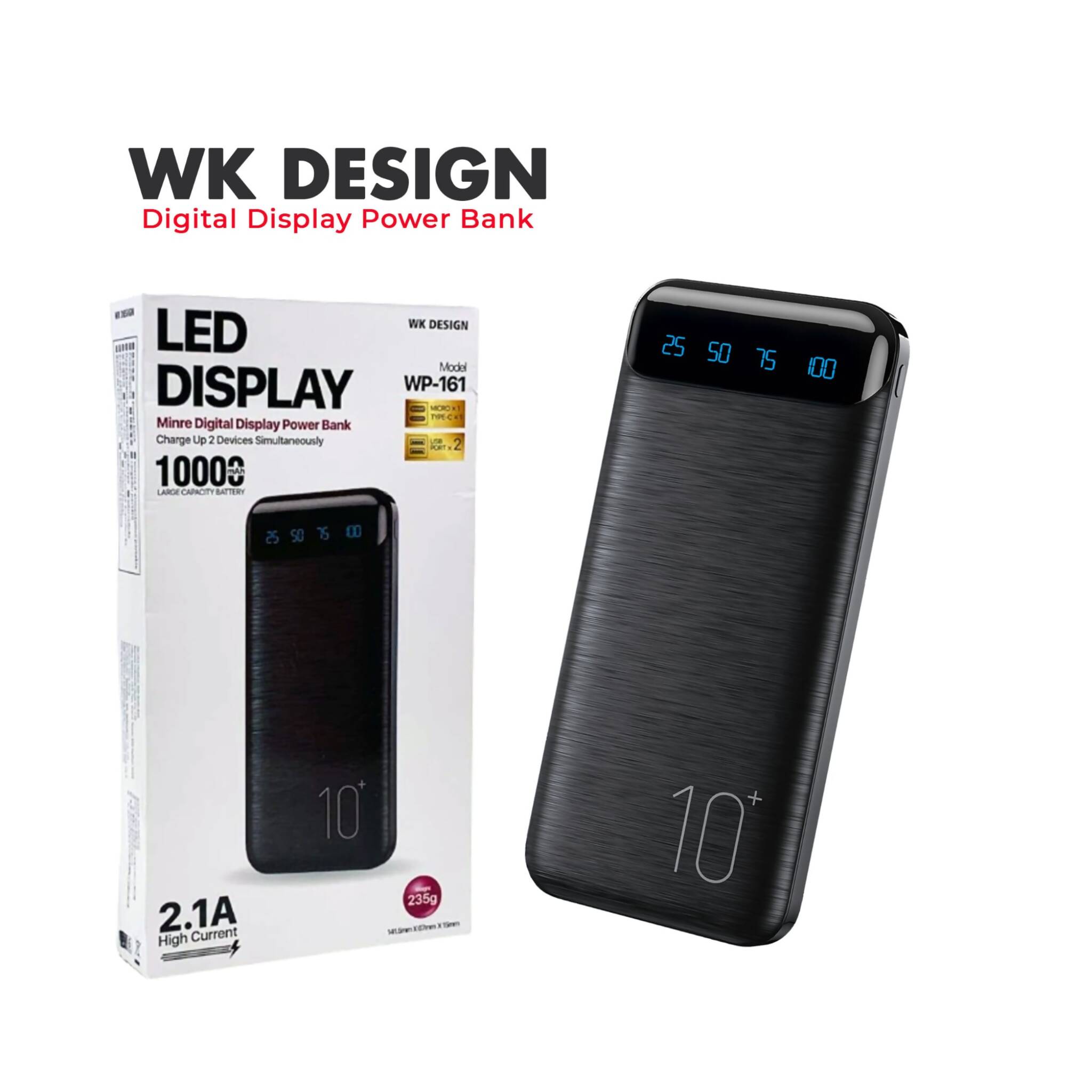 Power Bank, Efficient Dual USB Charging, Fast Charge Support & Digital Display