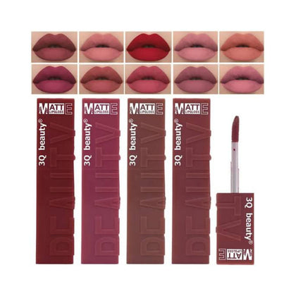 3Q Beauty Lip Gloss Mat, 12PCS Gorgeous Matte Shades, for Women