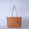 Alpha Tote Bag, Golden Brown & Chain Elegance, for Women