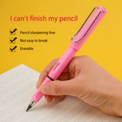 Pencil with Eraser, Eternal Positive Posture, No Sharpening, Openable Pen Tube