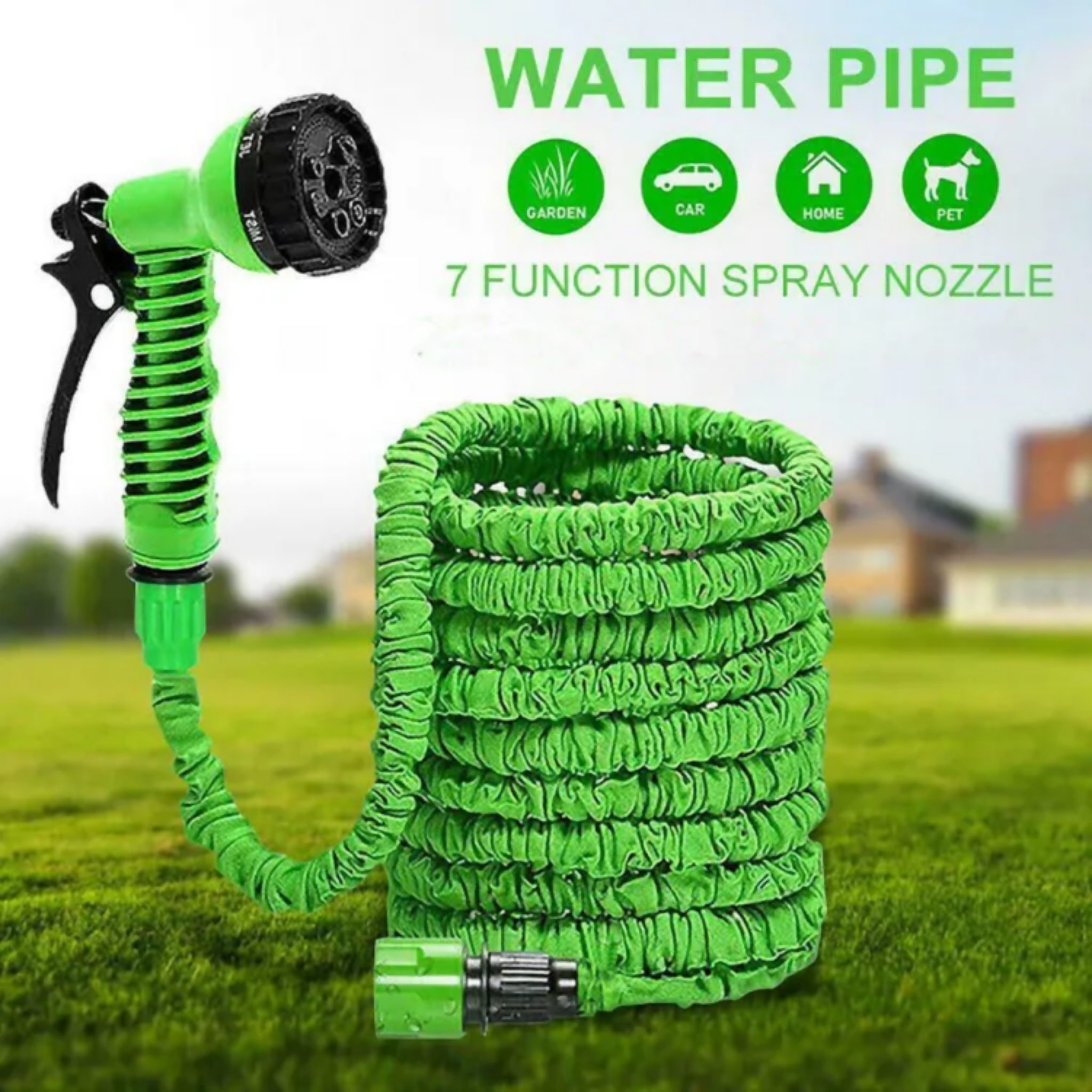 Water Pipe, Ideal for Gardens & Car Wash - Compact & Efficient