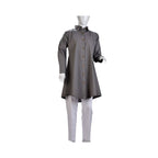 Shirt, Stunning Irish-Grey Self-Striped Cotton, for Women