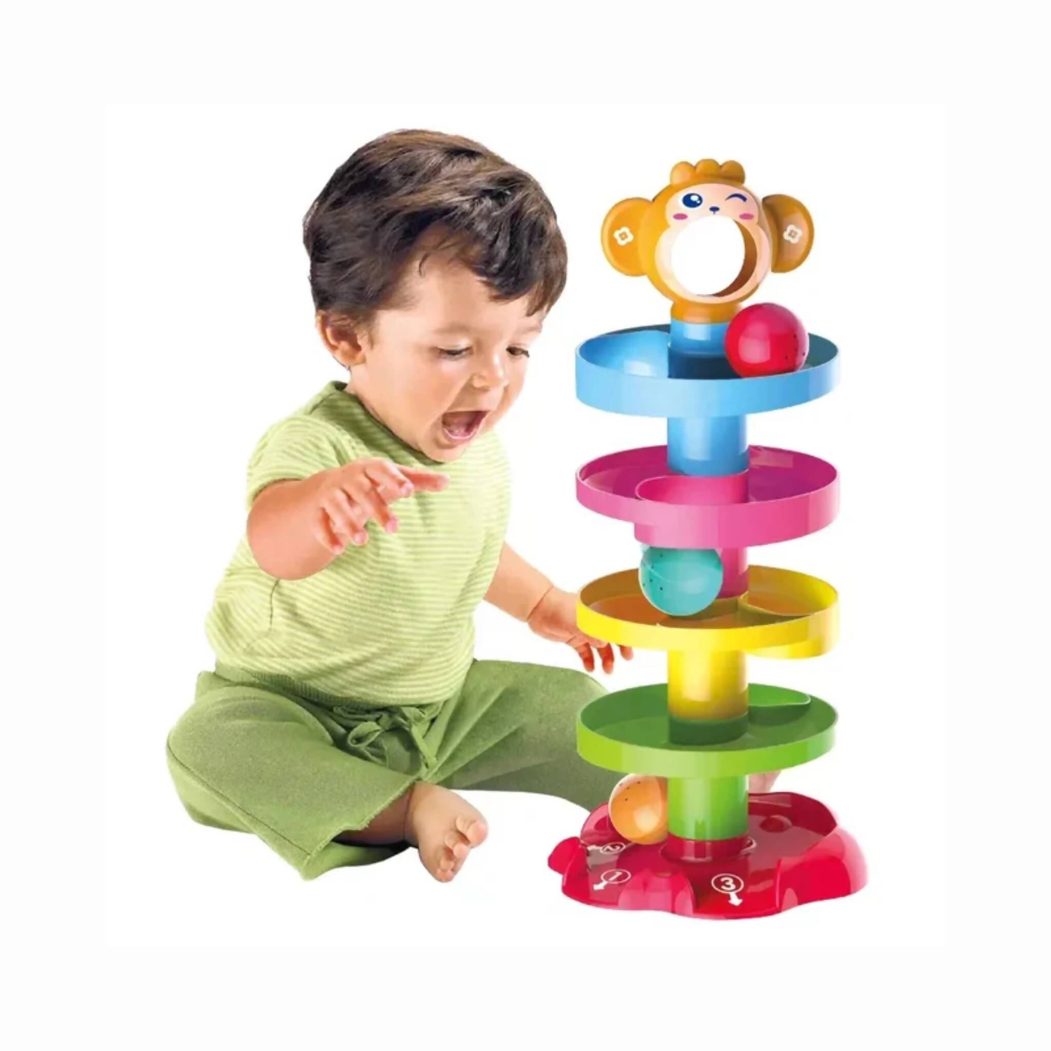 Ball Tower Toy, Colorful 5-Tier with Spinning Activity Balls, for Kids'