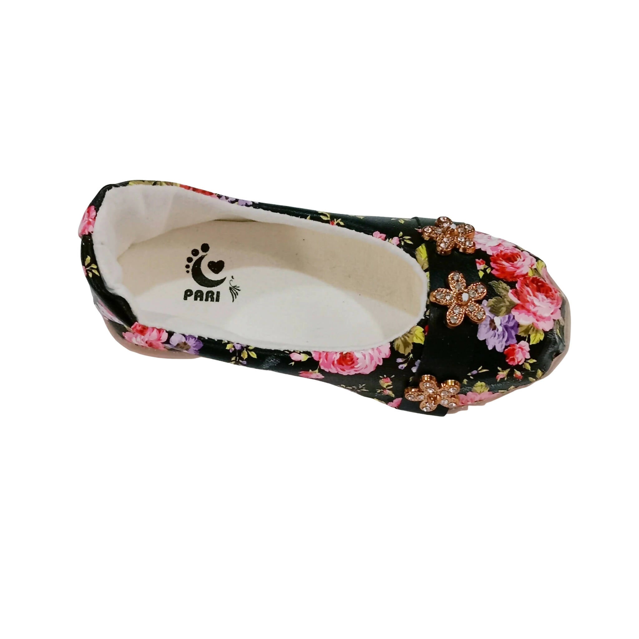 Pumps, Black Flower & Handmade, for Baby Girls'