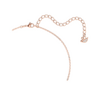 Swarovski Iconic Swan Pendant, Black Crystal Necklace with Rose Gold-tone Plating