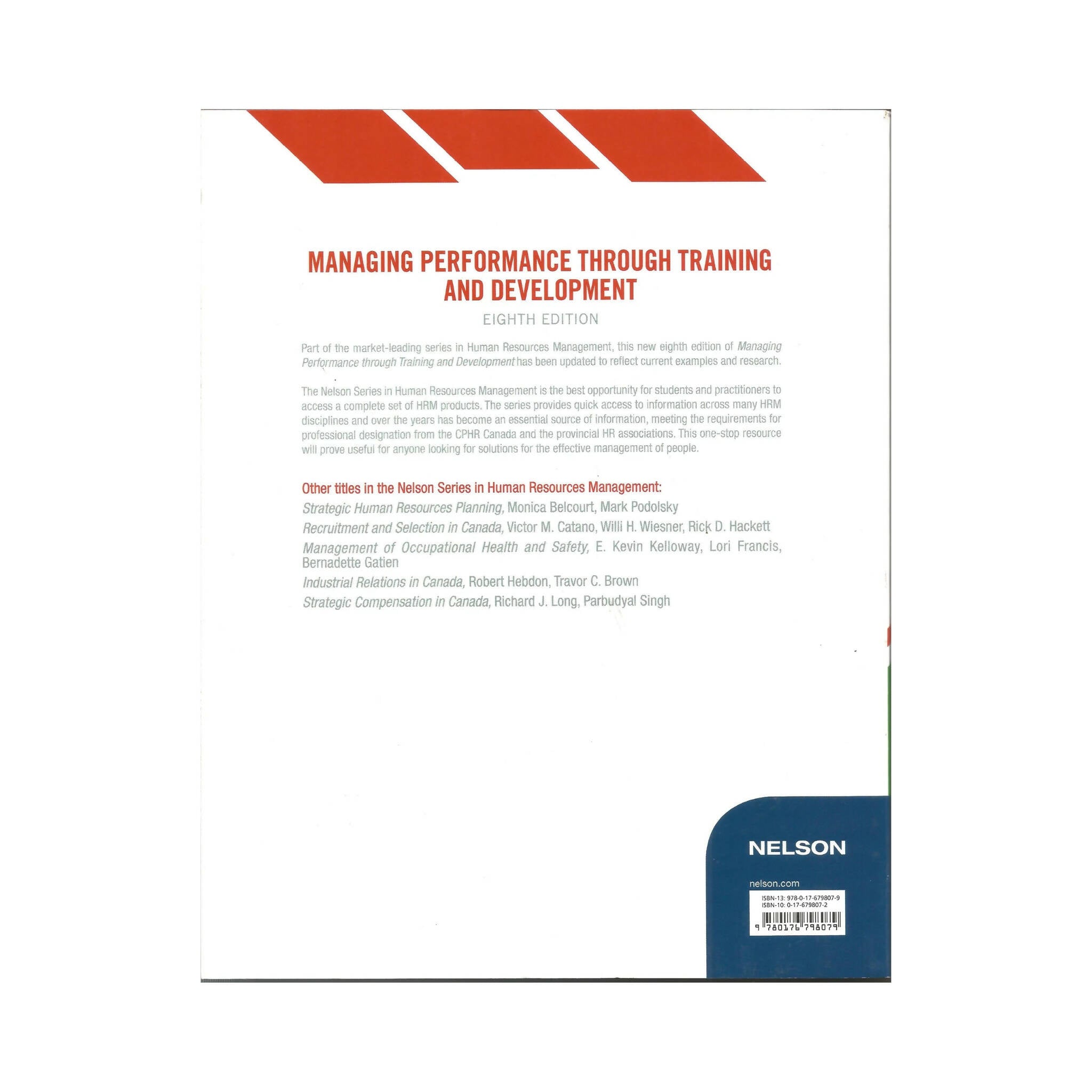 Book, Managing Performance through Training & Development