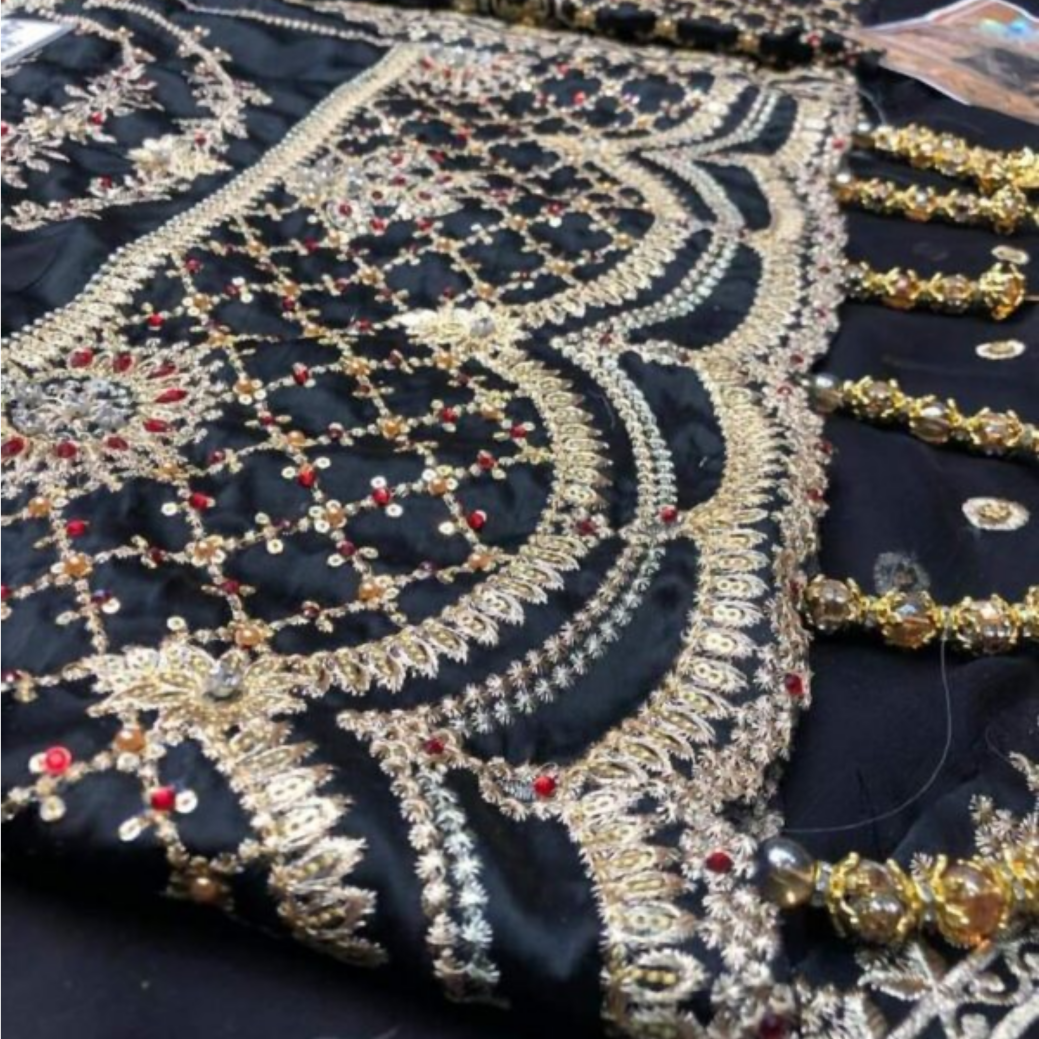 Wedding Saree, Opulent Designer & Luxury in Pure Chiffon, for Ladies