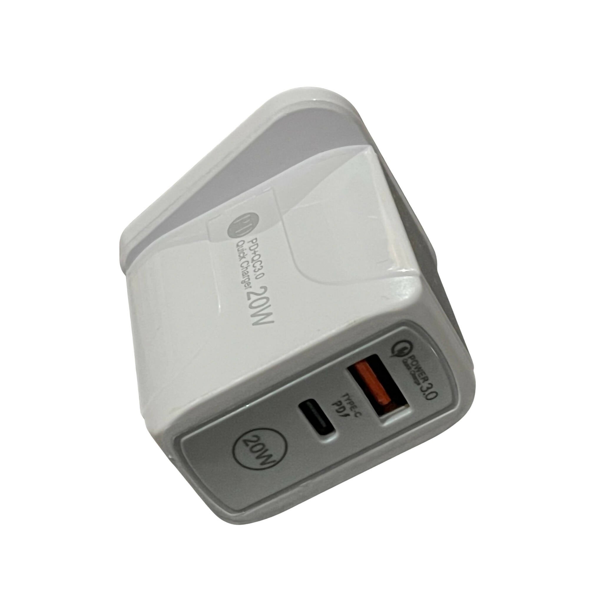 USB Charger Adapter, Quick Charge 3.0, iPhone & Mobile Phones - 20W