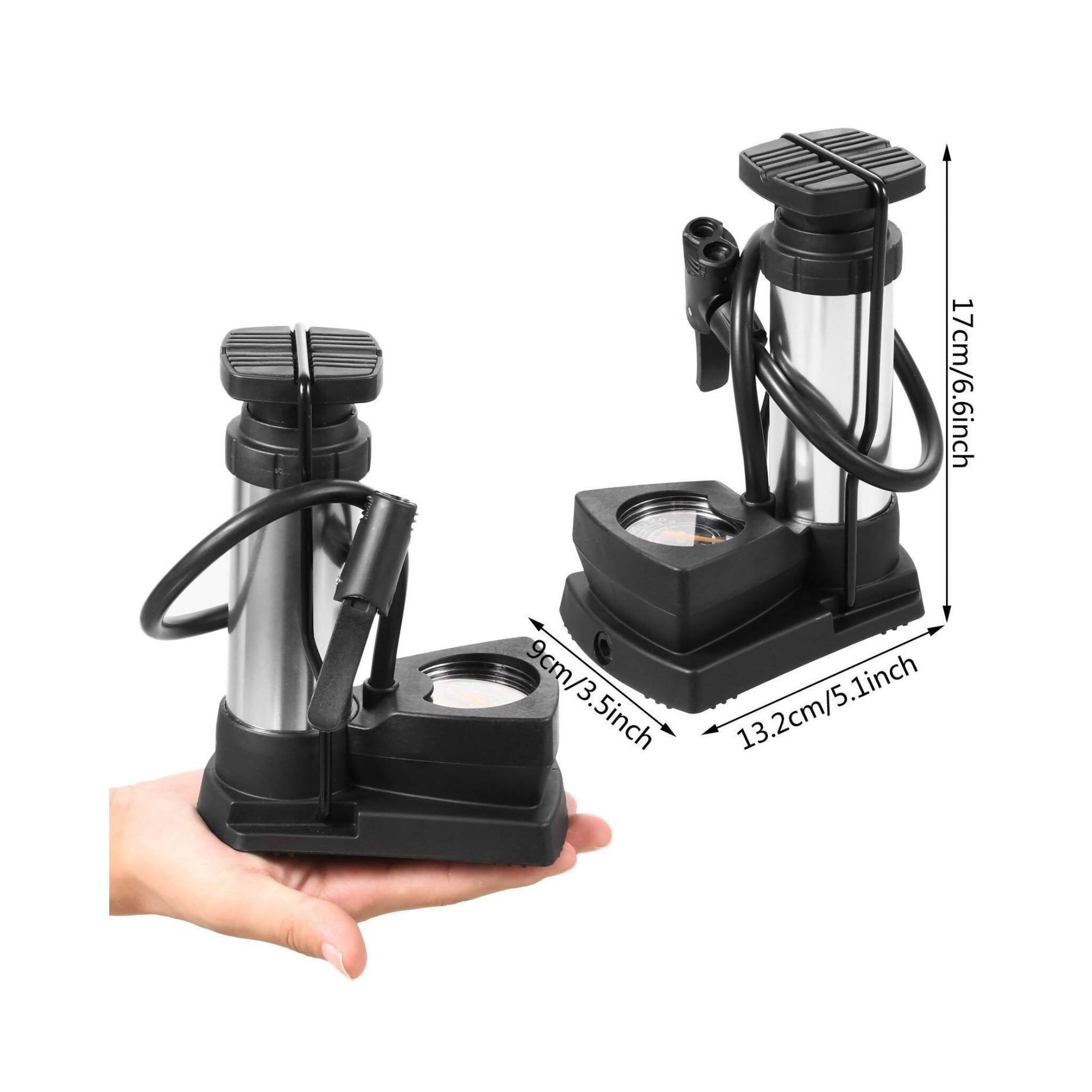 Foot Air Pump, Electric Bicycles Sports Equipment - Effortless & Compact Inflator