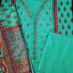 Embroidered Lawn Suit, Printed Dupatta, and Plain Trouser, for Women