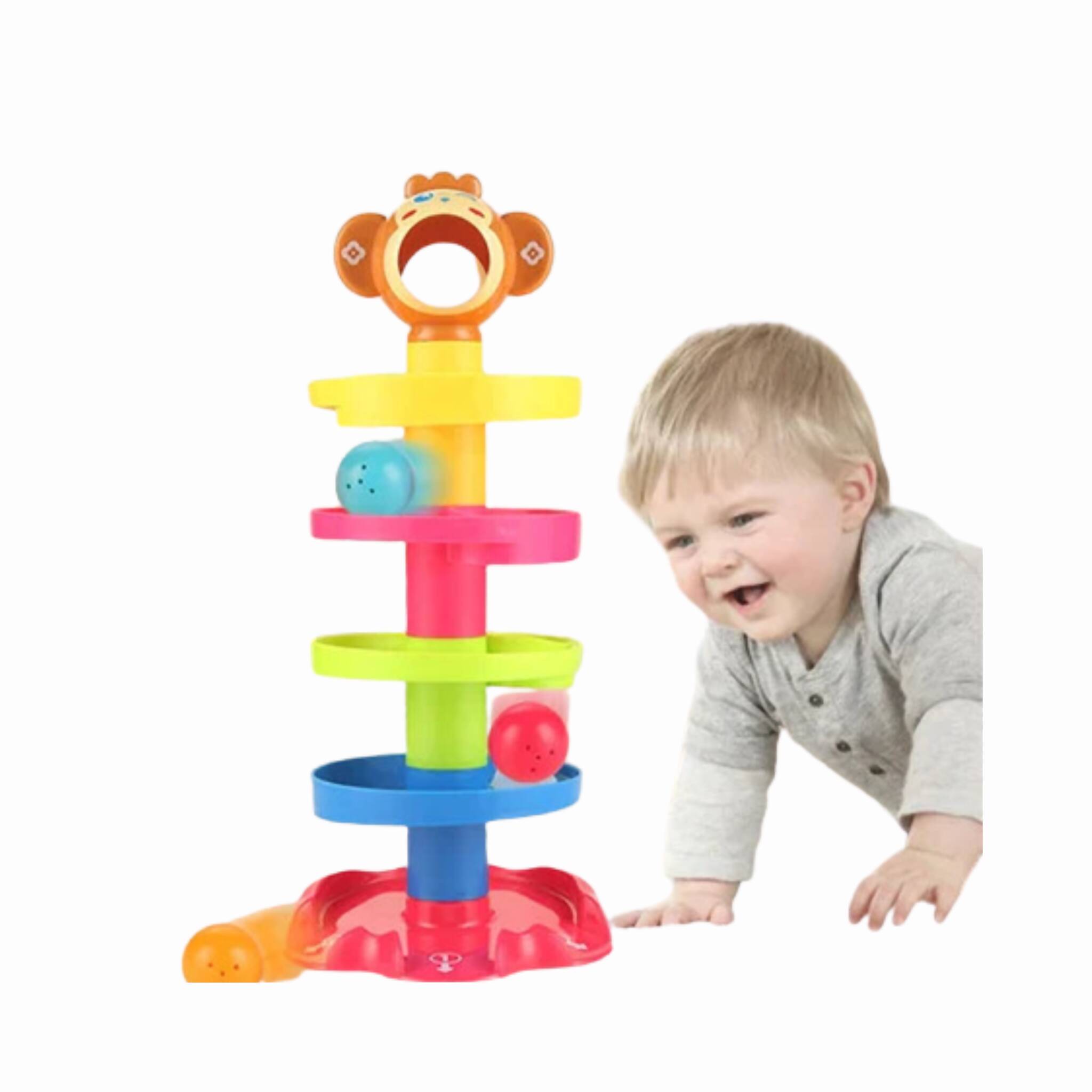 Ball Tower Toy, Colorful 5-Tier with Spinning Activity Balls, for Kids'
